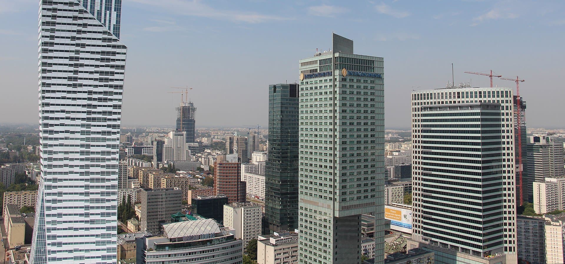 Warsaw's business district: the Złota 44 tower and the Warsaw Financial Center, where Ldvloper is based
